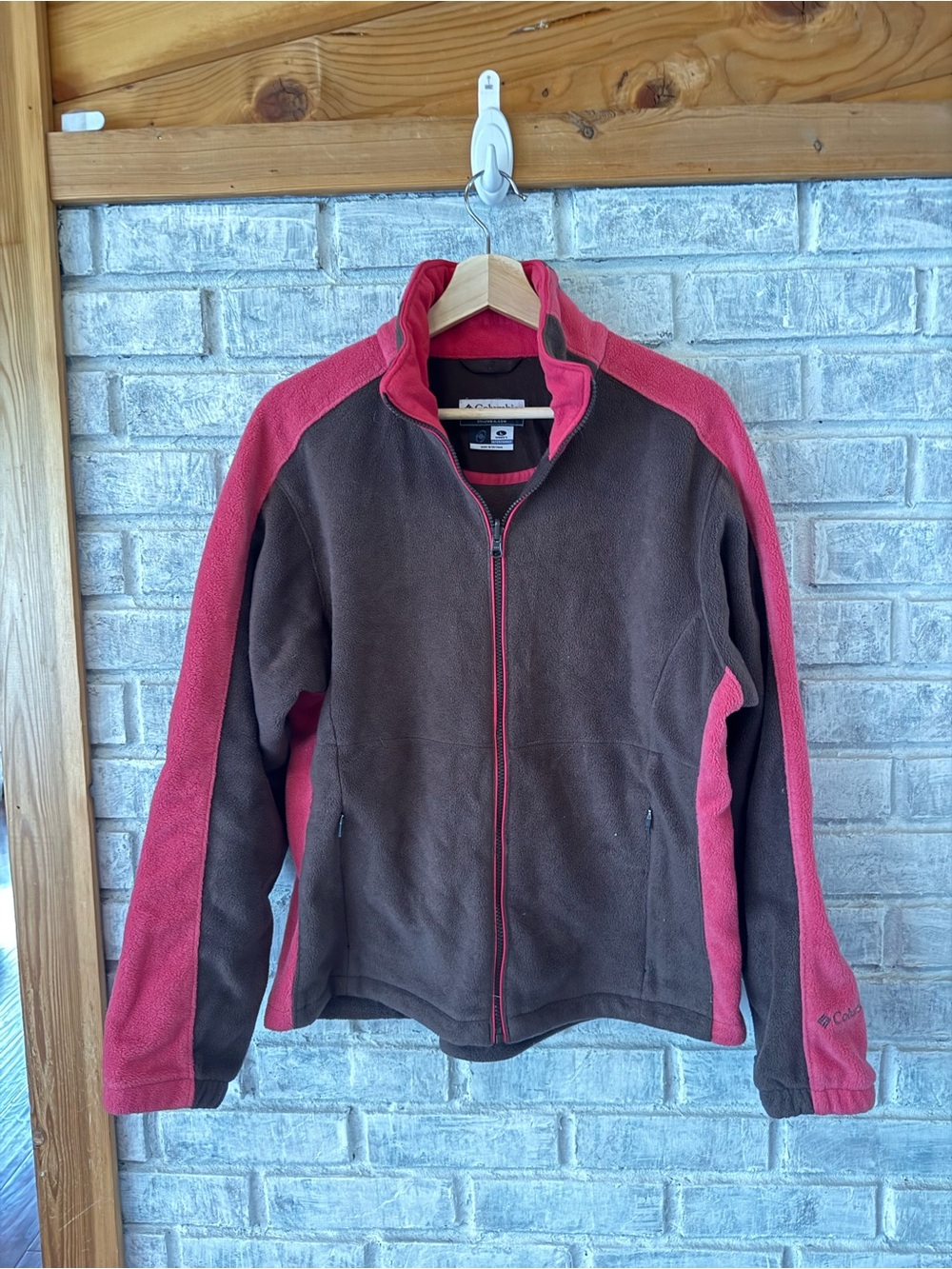 Columbia Women's Brown and Pink Teddy Fleece Jacket